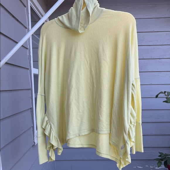 FP Movement by Free People Soft Yellow Cowl Neck Sweater - Picture 2 of 9